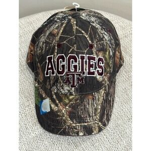Mossy Oak Texas A&M Aggies Collegiate Headwear Camo Adjustable Hat Cap Mens